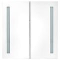 vidaXL LED kúpeľňová zrkadlová skrinka dubová 62x14x60 cm