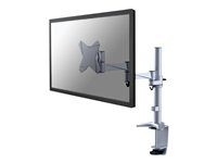 Montážna sada - plný pohyb - pre displej LCD - strieborná - veľkosť obrazovky: 10"-30" - upevnenie svorkou, priechodka, upevniteľné na stôl