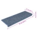 vidaXL Samolepiace nášľapy na schody vzhľad sisal 15ks 65x21x4cm modré