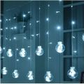 Vianočné osvetlenie ISO19770 svetelný záves s guľami 108 LED na USB, studený biely Vánoční osvětlení ISO19770  světelný závěs s koulemi 108 LED na USB, studený bílý