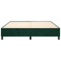 vidaXL Posteľný rám s boxspringom tmavozelený 200x200 cm zamat