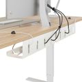 vidaXL Úložný box na káble pod stôl 2 ks Biela 43 x 12 x 10 cm Oceľ