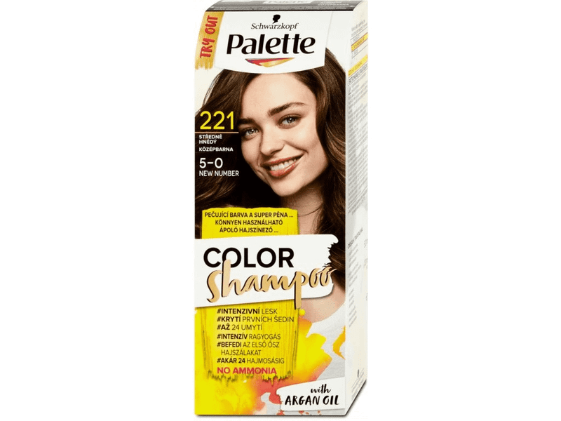 Palette 2388514 Color Shampoo 5-0 (221) Stredne hnedý 50 ml