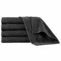 vidaXL Sprchové uteráky 5 ks čierne 70x140 cm bavlnené 450 g/m2