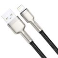 USB kábel pre Lightning Baseus Cafule, 2,4 A, 0,25 m (čierny)