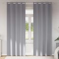 vidaXL Záclony na zatemnenie s krúžkami 2 ks Svetlosivá 260 x 140 cm