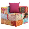 vidaXL Modulárna taburetka s vankúšom patchwork látka