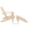 vidaXL 2-miestna záhradná stolička a taburetka Adirondack jedľa