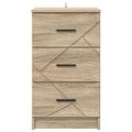 vidaXL Nočný stolík dub sonoma 38 x 38 x 66 cm Kompozitné drevo