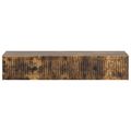 vidaXL Nástenný bočný stôl Dymový dub 87,5 x 34,5 x 17 cm