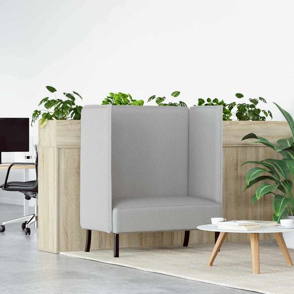 vidaXL Pohovka s vysokým operadlom Oblačne šedá 109 x 56 x 121 cm