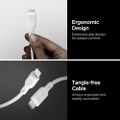 Spigen DuraSync MFi Lightning kábel 2-balenie 100cm biely