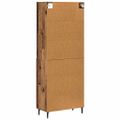 vidaXL Highboard 2 ks Staré drevo 69,5 x 32,5 x 180 cm