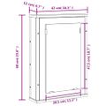 vidaXL Kúpeľ. skrinka so zrkadlom sivá sonoma 42x12x60cm kompoz. drevo
