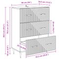 vidaXL Zásuvkový kabinet Betónovo sivá 66 x 34,5 x 89,5 cm