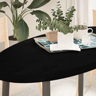 vidaXL Stolová doska tmavohnedá 120x60x4 cm dubový masív oválny