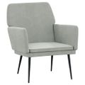 VidaXL Kreslo bledosivé 62x79x79 cm zamat