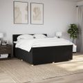 vidaXL Posteľný rám boxspring s matracom čierny 180x200 cm látka