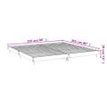 vidaXL Posteľný rám biely 200x200 cm kompozitné drevo