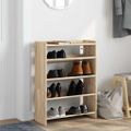 vidaXL Regál na topánky dub sonoma 60x25x81 cm spracované drevo
