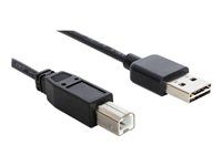Kábel USB - USB typ B (M) do USB (M) - 1 m - čierna