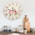 vidaXL Vintage nástenné hodiny 60 cm kvety