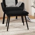 vidaXL Podnožka čierna 45x29,5x35 cm látka a umelá koža