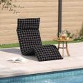 vidaXL Skladacie ležadlo s čiernym kockovaným vzorom 175x54x8,5 cm, oxfordská látka