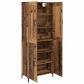 vidaXL Highboard 2 ks Staré drevo 69,5 x 34 x 180 cm Kompozitné drevo