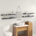 vidaXL Závesná polica 4 ks Antracit 100 x 18 x 2,5 cm Oceľ