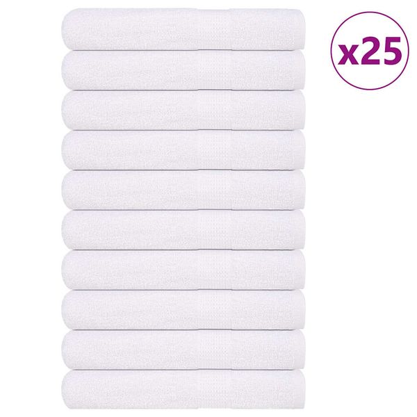 vidaXL Saunové osušky FROGN 25 ks biele 80x200 cm 360 g/m²