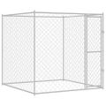 vidaXL Klietka pre psa Strieborná 200 x 200 x 200 cm Pozinkovaná oceľ