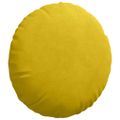 vidaXL Vankúše na sedenie 2 pcs Žltá Ø 40 x 13 cm Zamat