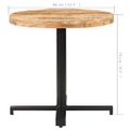 vidaXL Bistro stolík okrúhly Ø80x75 cm surové mangovníkové drevo