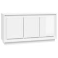 vidaXL Komoda lesklá biela 102x35x55 cm spracované drevo