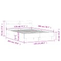vidaXL Posteľný rám s čelom sivý dub sonoma 120x200cm kompozitné drevo