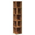 vidaXL rohová skrinka Old Wood 33x33x165 cm Engineered Wood