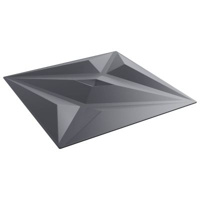 vidaXL Nástenné panely Hviezda 48 pcs Star Šedý 50 x 50 cm XPS Pena