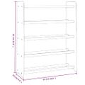 vidaXL Regál na topánky sivý 65x24x81 cm spracované drevo