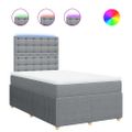 vidaXL Boxspring posteľ s matracom bledosivá 120x200 cm látka