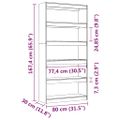 vidaXL Knižnica/deliaca stena medová 80x30x167,4 cm masívna borovica