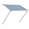 vidaXL Zaťahovacia markíza s LED 200x150 cm modro-biela