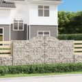 vidaXL Oblúkové gabionové koše 25 ks 300x30x140/160 cm pozink. železo