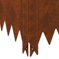 vidaXL Obrubník trávnika 4 ks 60 x 60 x 20 cm Oceľ Hrdzavý