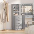 vidaXL Highboard Sivý dub sonoma 40 x 41 x 135 cm Kompozitné drevo