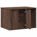 vidaXL Uzavretý box na stelivo, hnedý dub 60x40x40cm, kompozitné drevo
