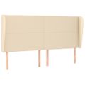 vidaXL Čelo postele so záhybmi krémové 163x23x118/128 cm látka