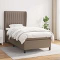 vidaXL Boxspring posteľ s matracom sivohnedý 100x200 cm látka