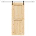 vidaXL Posuvné dvere NARVIK 90 x 210 cm (213,5 cm) Prírodná a čierna