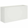 vidaXL Záhradný kvetináč 2 ks Biela 100 x 30 x 40 cm